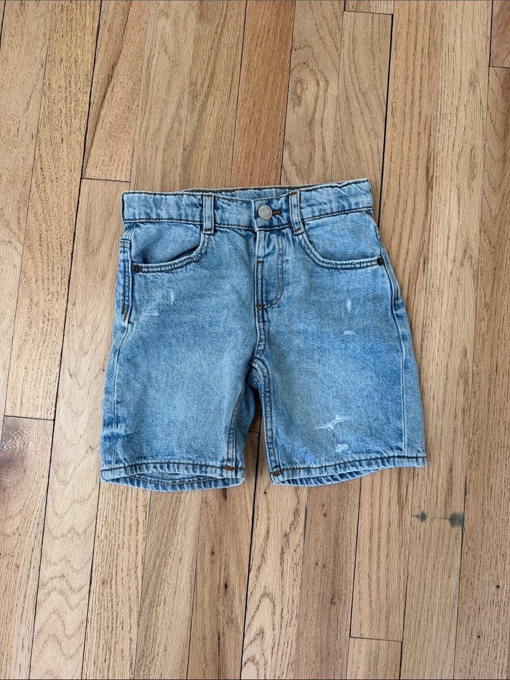 Zara Girl’s Denim Shorts - distressed Light Blue 6T